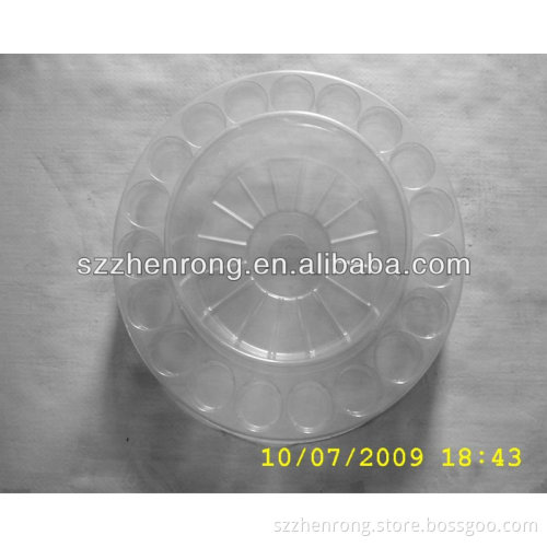 round shaped clear vacuum formed plastic circle part